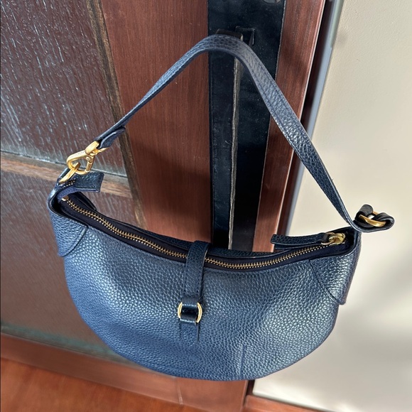 Ralph Lauren Polo ID Leather Mini Shoulder Bag Dark blue. Retail $498 - Picture 8 of 14
